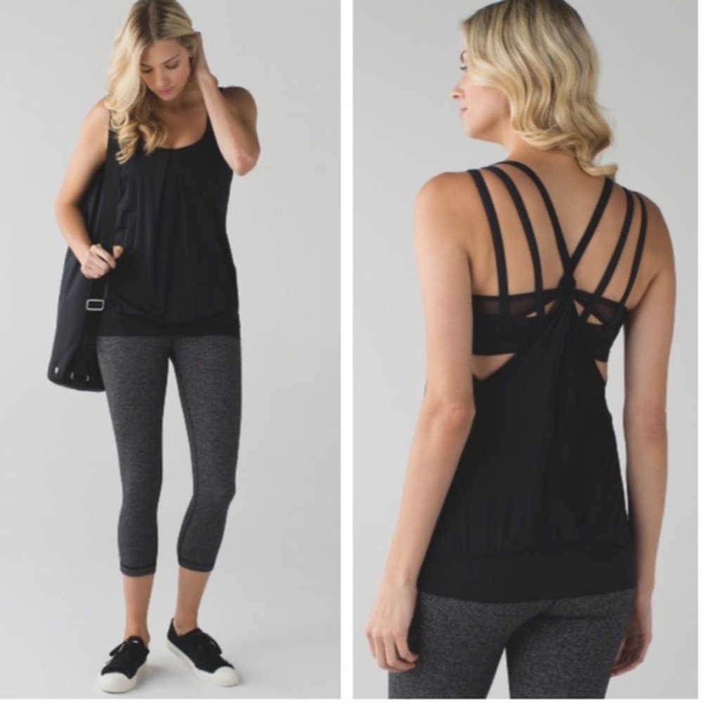 Lululemon Nouveau Limits Tank Black Strappy 6